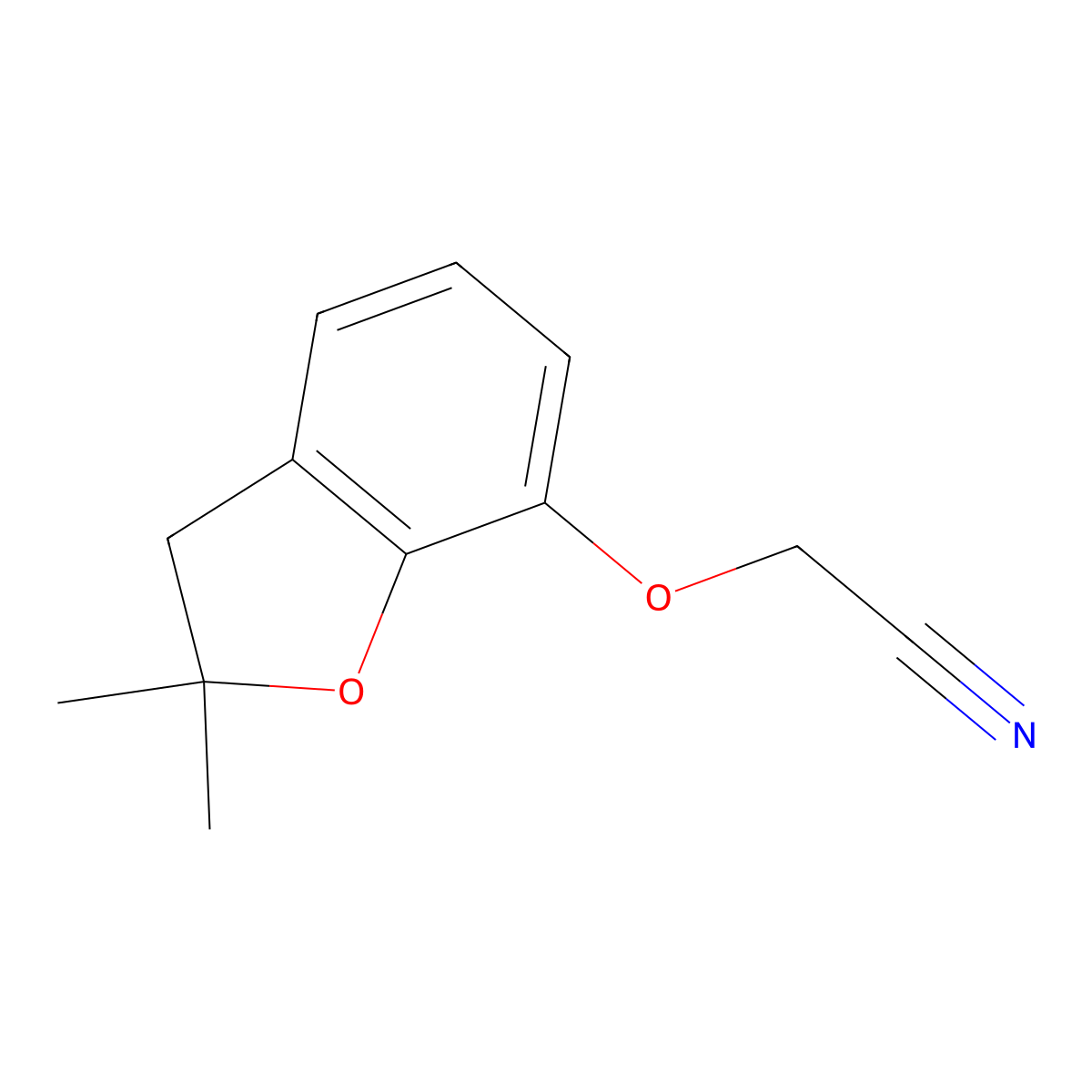 (2,2-Dimethyl-2,3-dihydro-benzofuran-7-yloxy)-acetonitrile molecular structure, CAS 1016867-26-7