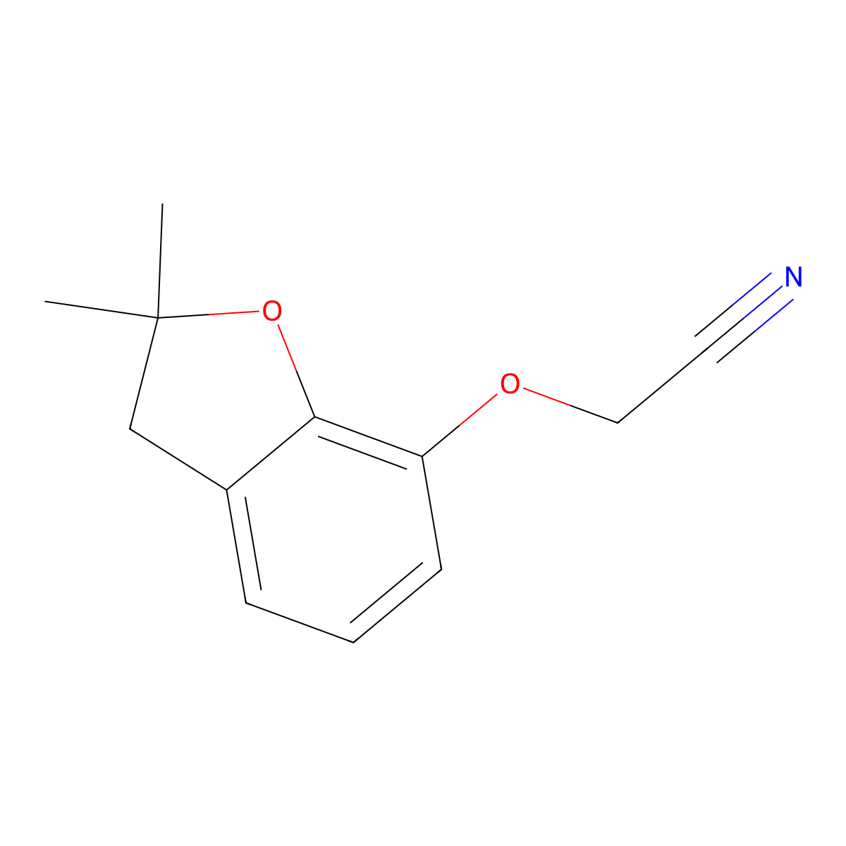 (2,2-Dimethyl-2,3-dihydro-benzofuran-7-yloxy)-acetonitrile molecular structure, CAS 1016867-26-7