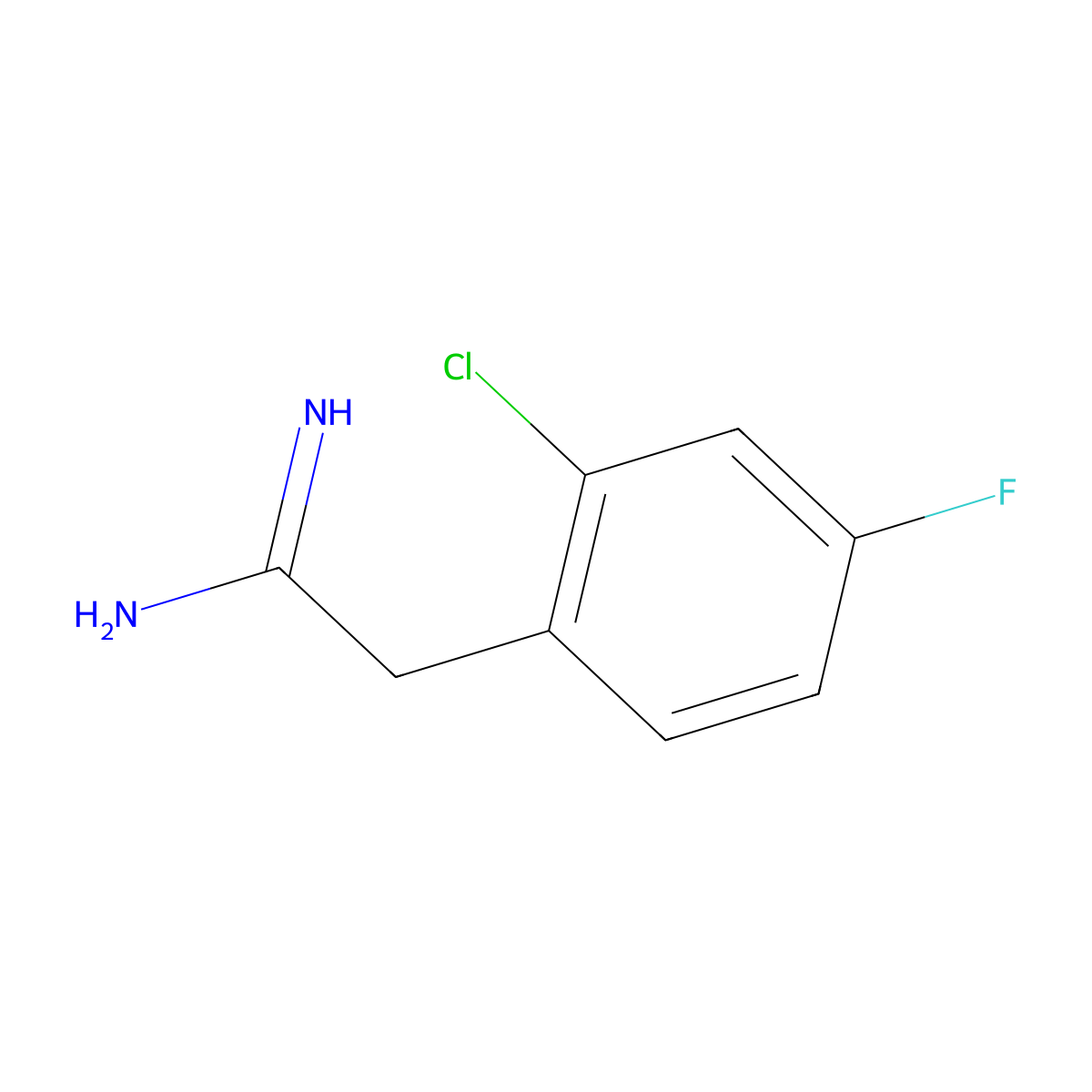 2-(2-Chloro-4-fluorophenyl)ethanimidamide molecular structure, CAS 1016867-37-0