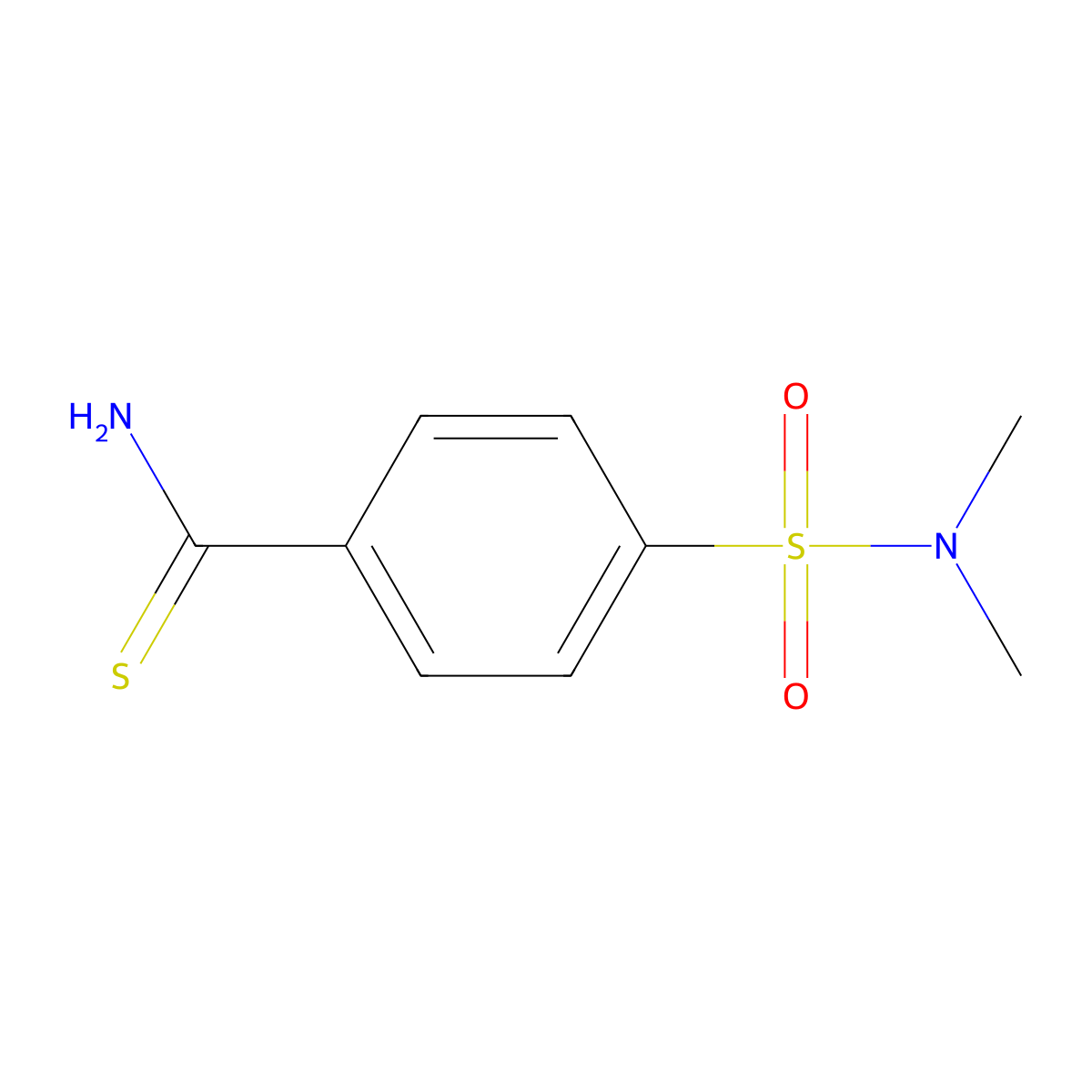 4-(Dimethylsulfamoyl)benzene-1-carbothioamide molecular structure, CAS 1016867-53-0