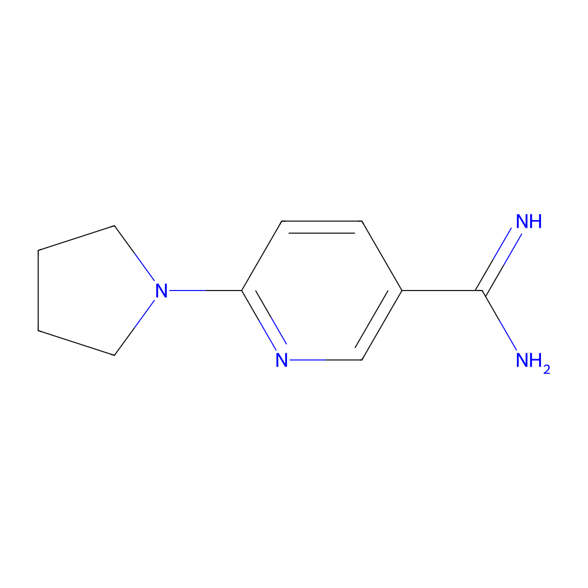 6-(Pyrrolidin-1-yl)nicotinimidamide molecular structure, CAS 1016869-13-8