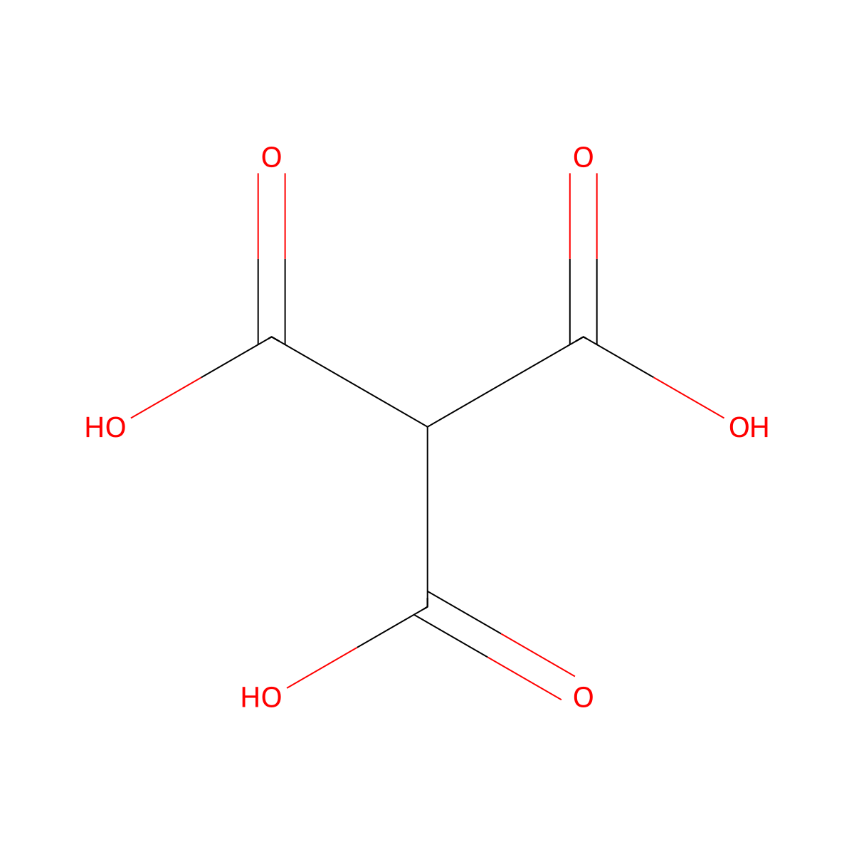 Methanetricarboxylic acid molecular structure, CAS 101687-15-4