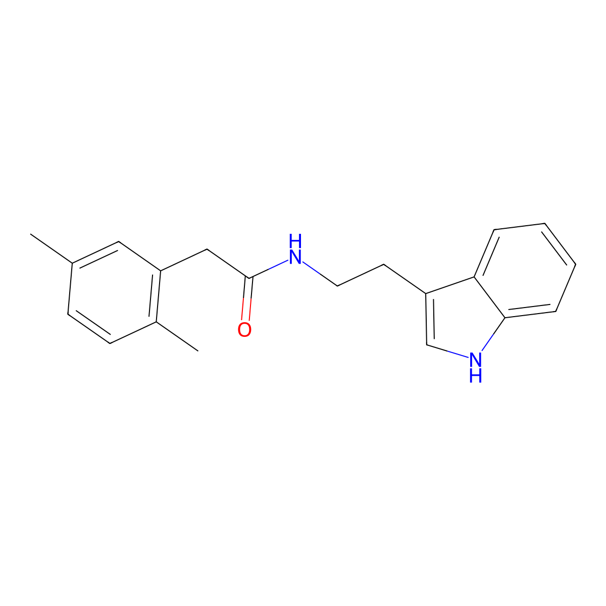 2-(2,5-dimethylphenyl)-N-[2-(1H-indol-3-yl)ethyl]acetamide molecular structure, CAS 101687-29-0