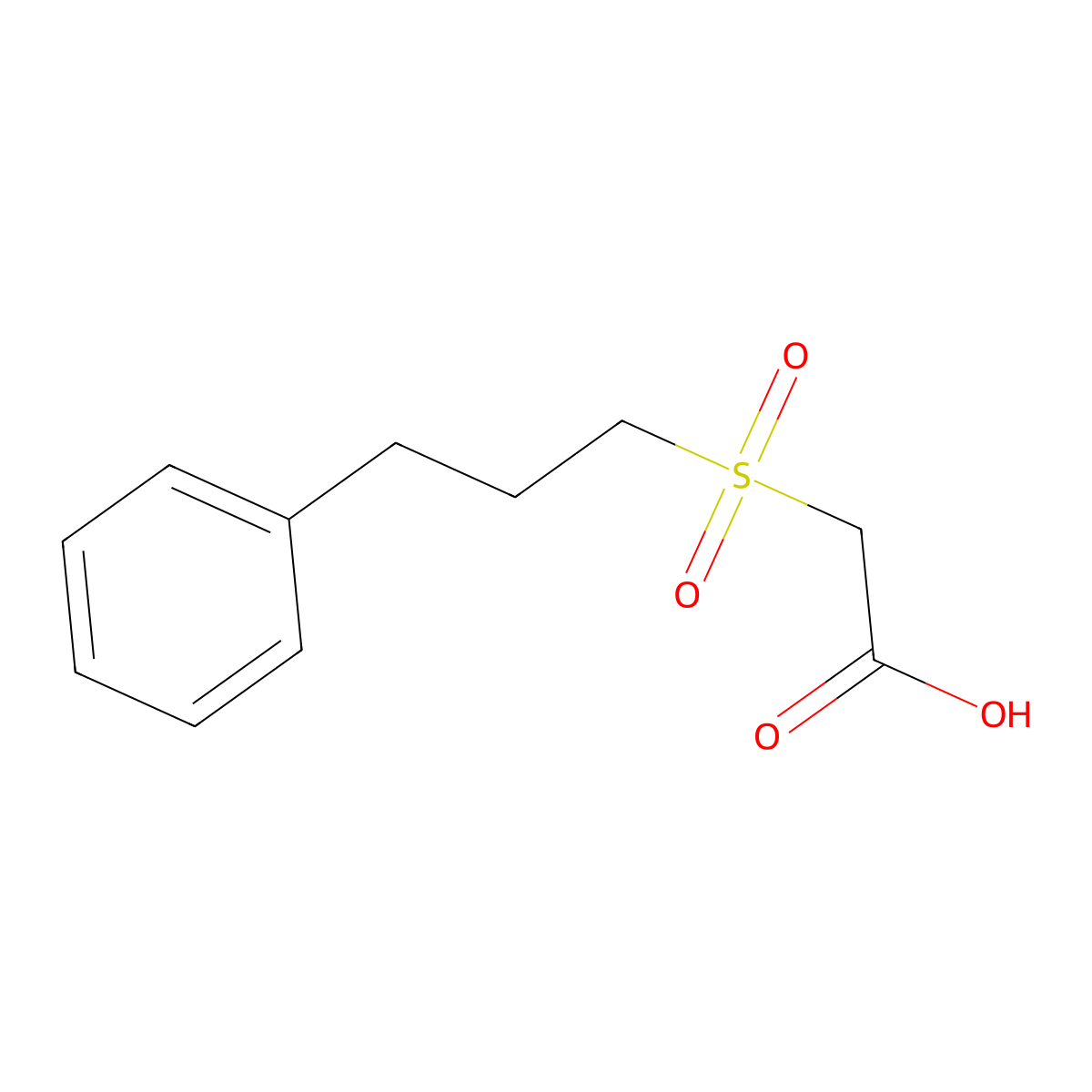 2-(3-Phenylpropanesulfonyl)acetic acid molecular structure, CAS 1016870-51-1