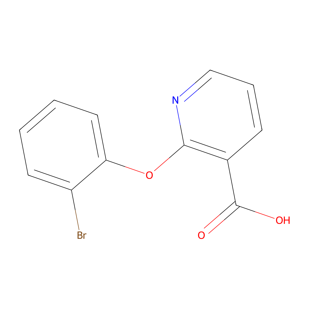 2-(2-Bromophenoxy)pyridine-3-carboxylic acid molecular structure, CAS 1016873-07-6