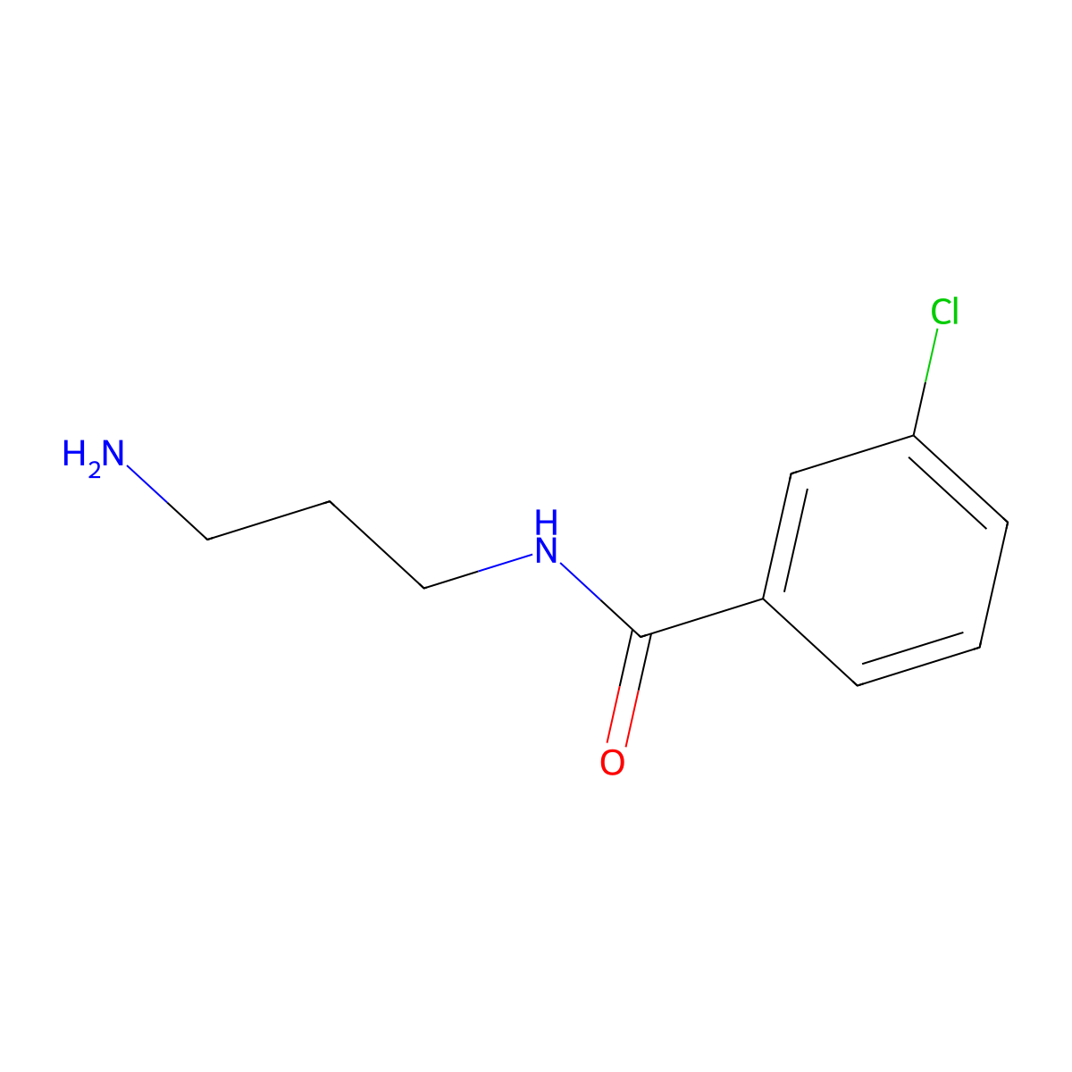 N-(3-aminopropyl)-3-chlorobenzamide molecular structure, CAS 1016873-45-2