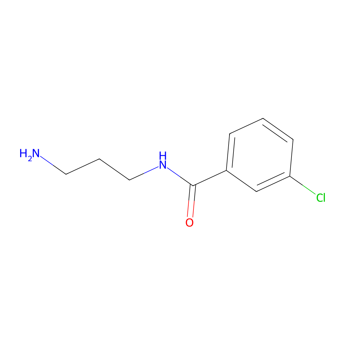 N-(3-aminopropyl)-3-chlorobenzamide molecular structure, CAS 1016873-45-2