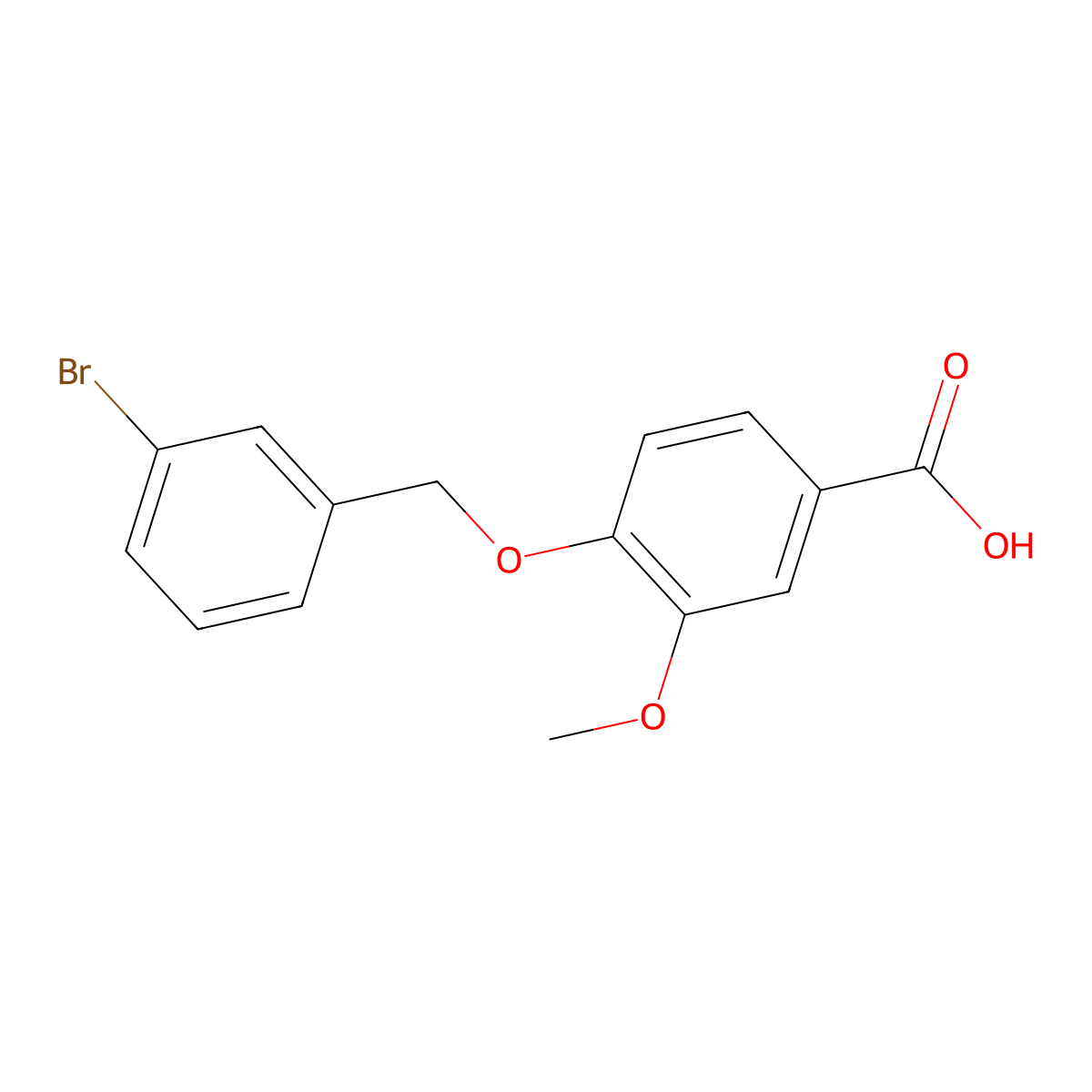 4-[(3-Bromobenzyl)oxy]-3-methoxybenzoic acid molecular structure, CAS 1016873-65-6