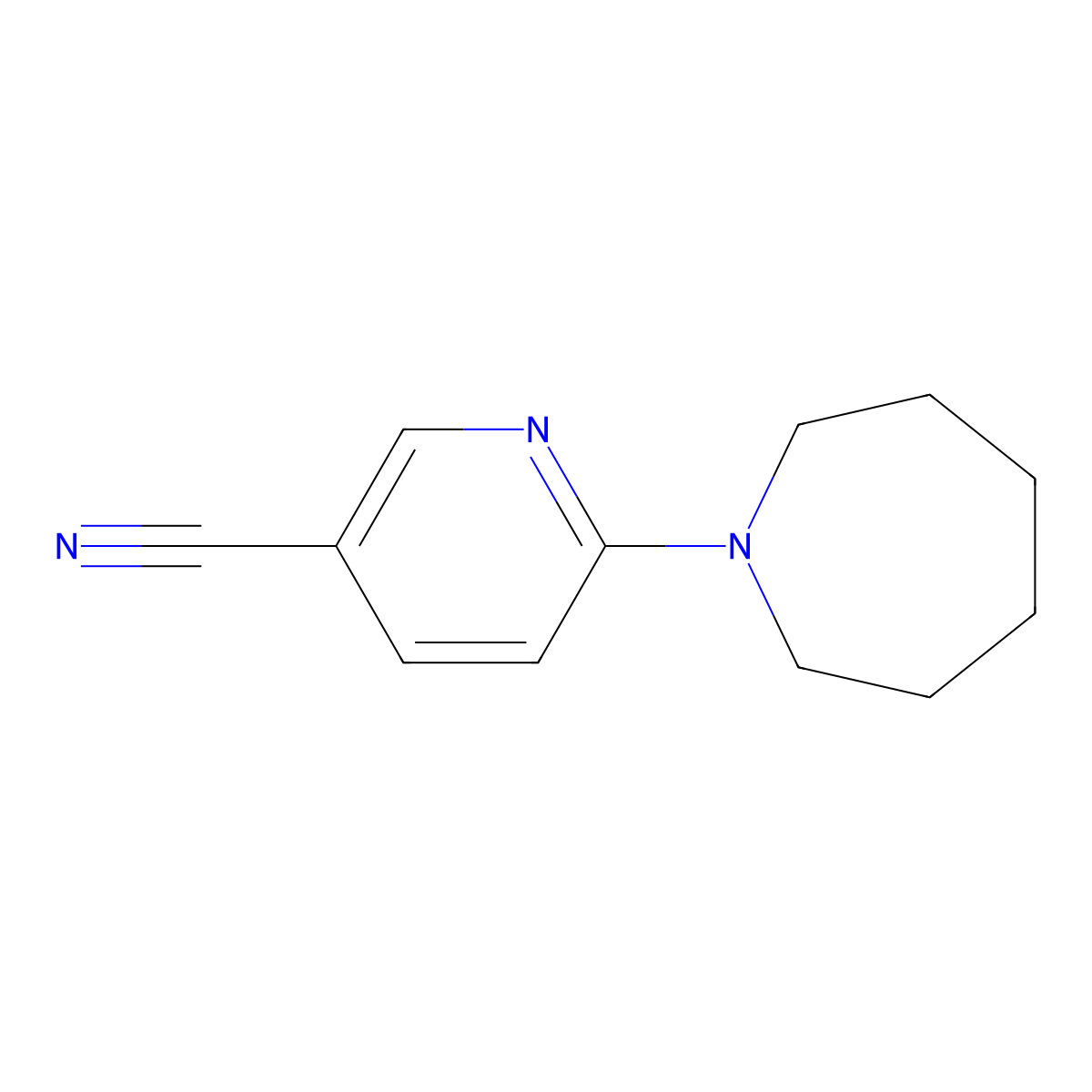 6-(Azepan-1-yl)pyridine-3-carbonitrile molecular structure, CAS 1016874-97-7