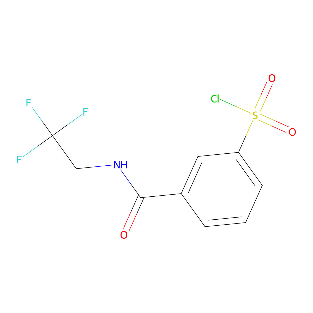 3-[(2,2,2-Trifluoroethyl)carbamoyl]benzene-1-sulfonyl chloride molecular structure, CAS 1016875-95-8