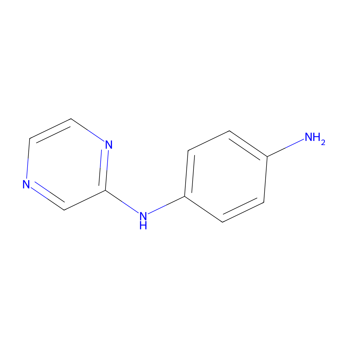 N1-(pyrazin-2-yl)benzene-1,4-diamine molecular structure, CAS 1016876-60-0