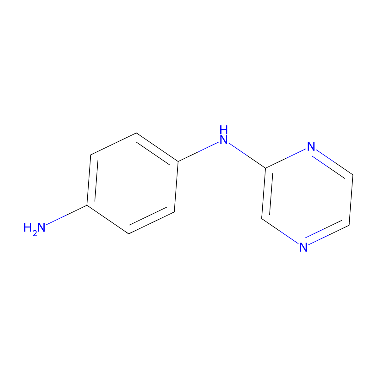 N1-(pyrazin-2-yl)benzene-1,4-diamine molecular structure, CAS 1016876-60-0