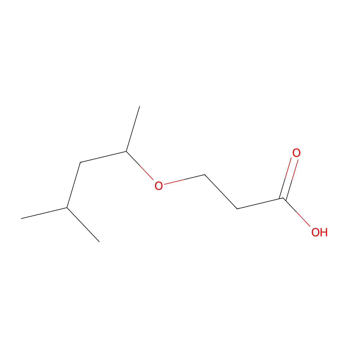 3-[(4-Methylpentan-2-yl)oxy]propanoic acid molecular structure, CAS 1016876-66-6