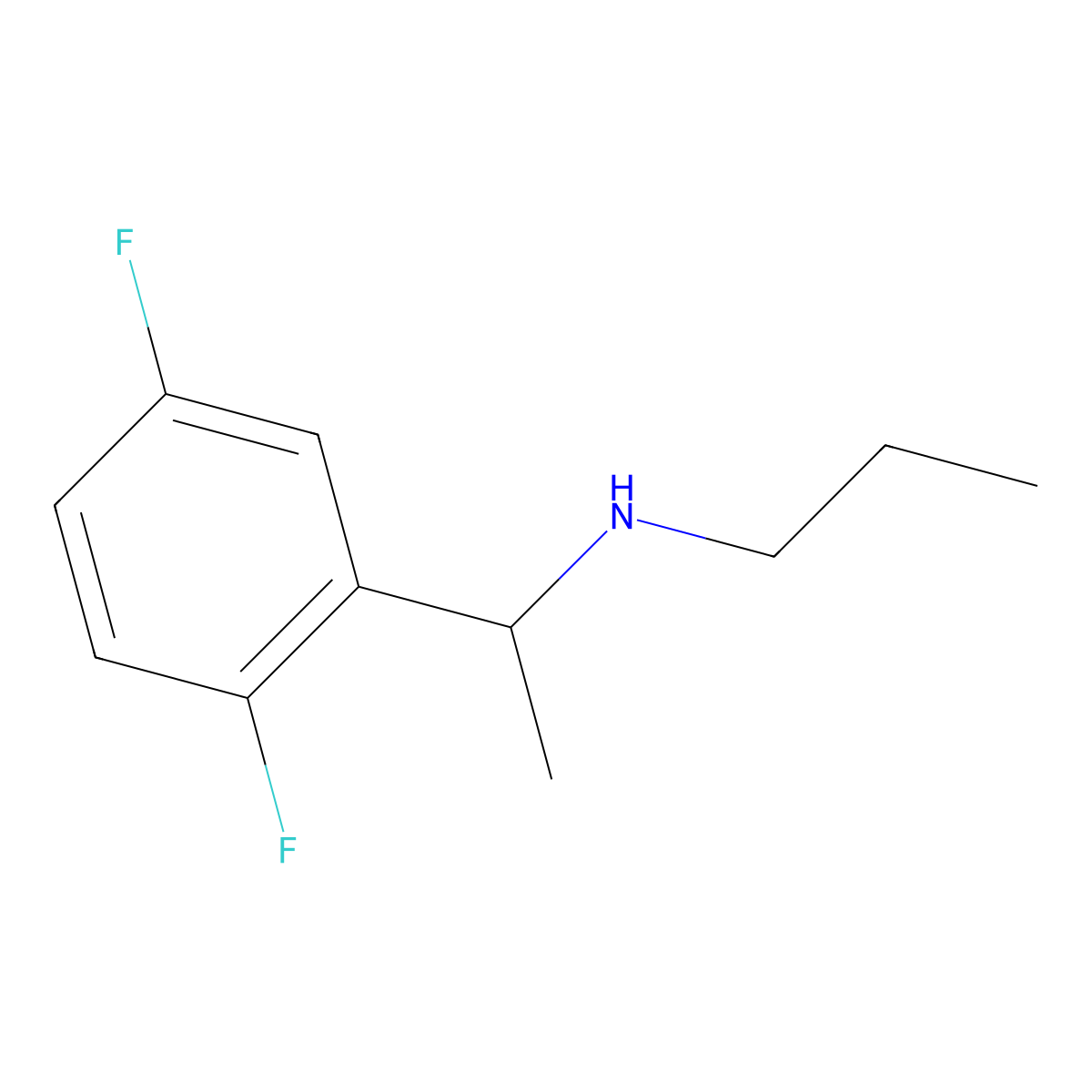 [1-(2,5-Difluorophenyl)ethyl](propyl)amine molecular structure, CAS 1016877-39-6