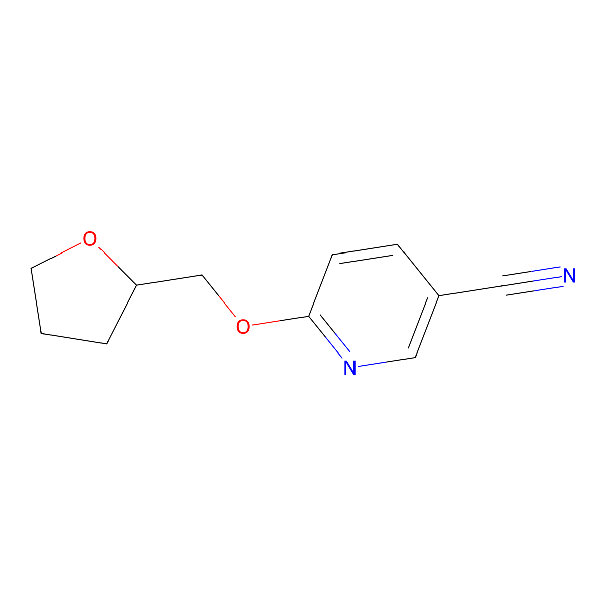 6-[(Oxolan-2-yl)methoxy]pyridine-3-carbonitrile molecular structure, CAS 1016877-79-4