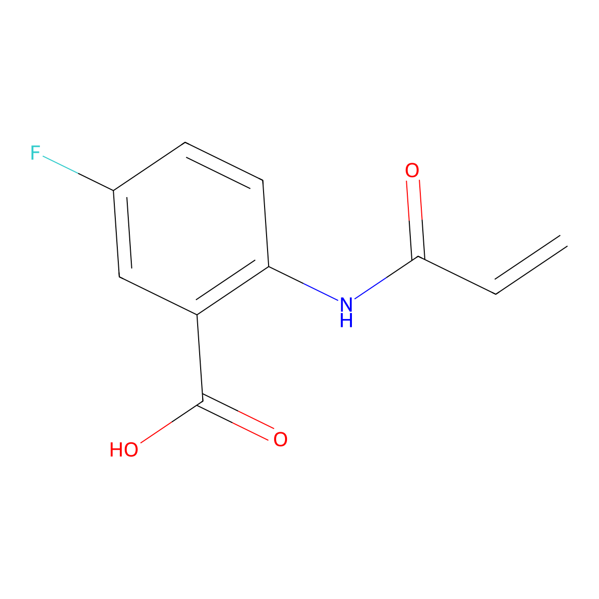 5-Fluoro-2-(prop-2-enamido)benzoic acid molecular structure, CAS 1016877-86-3
