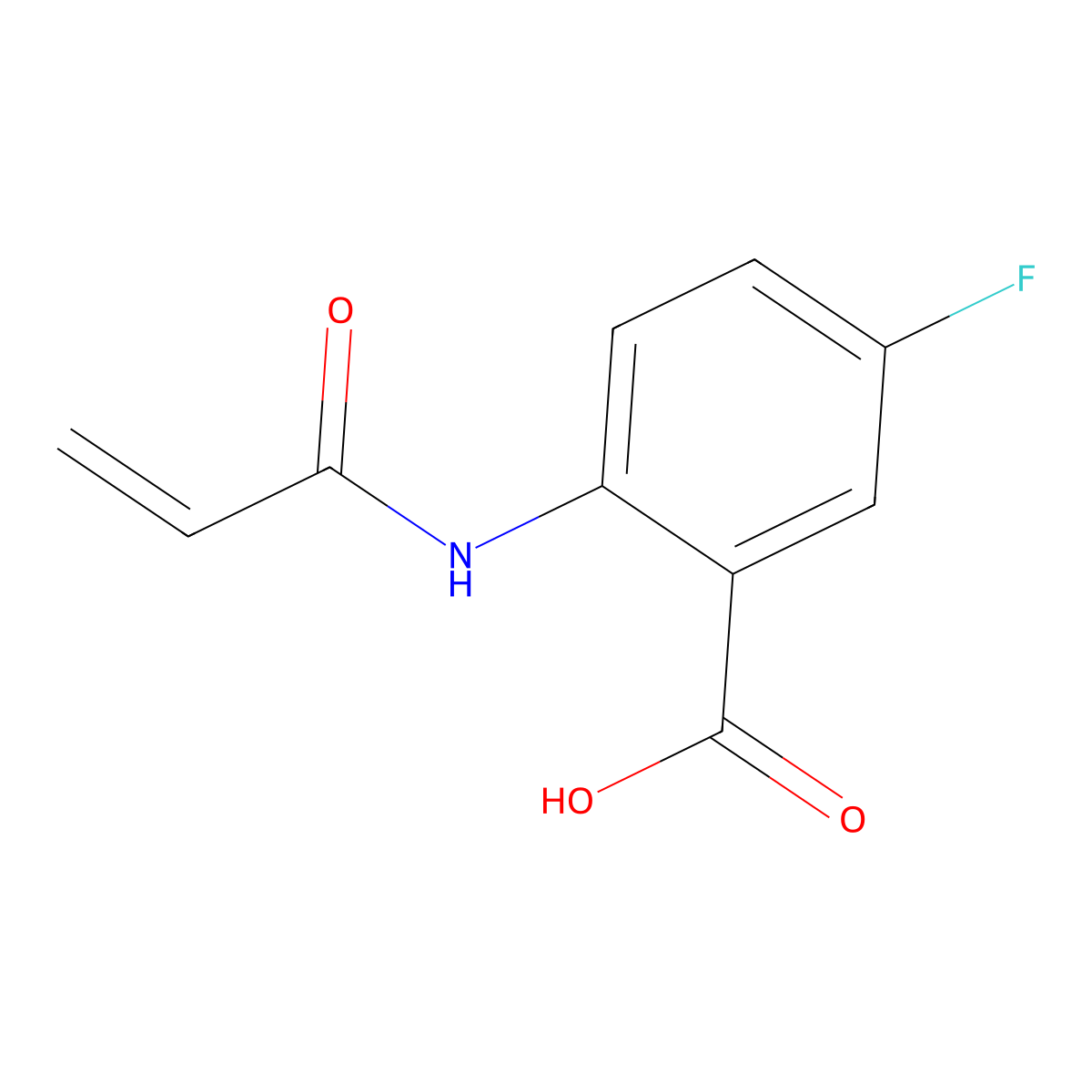 5-Fluoro-2-(prop-2-enamido)benzoic acid molecular structure, CAS 1016877-86-3