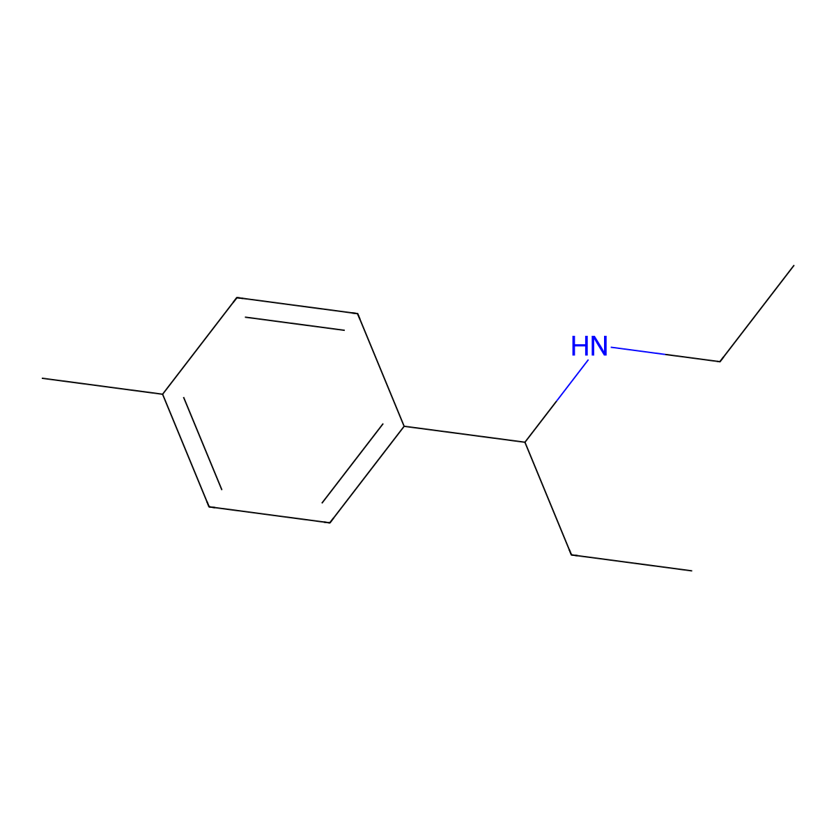 Ethyl[1-(4-methylphenyl)propyl]amine molecular structure, CAS 1016878-47-9