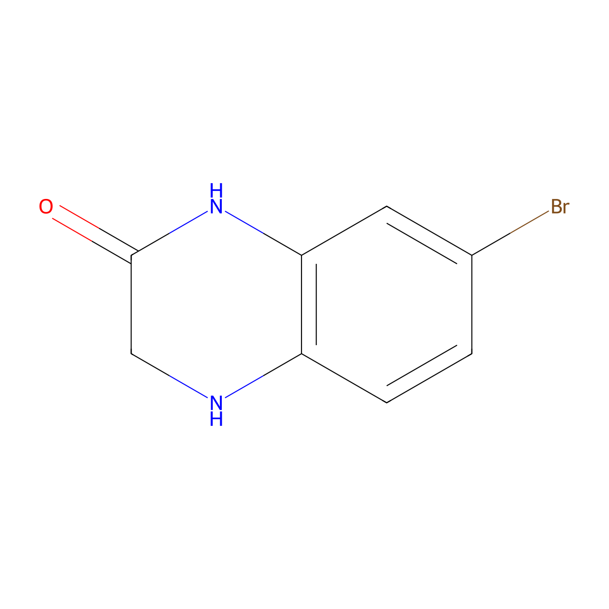 7-Bromo-1,2,3,4-tetrahydroquinoxalin-2-one molecular structure, CAS 1016878-52-6