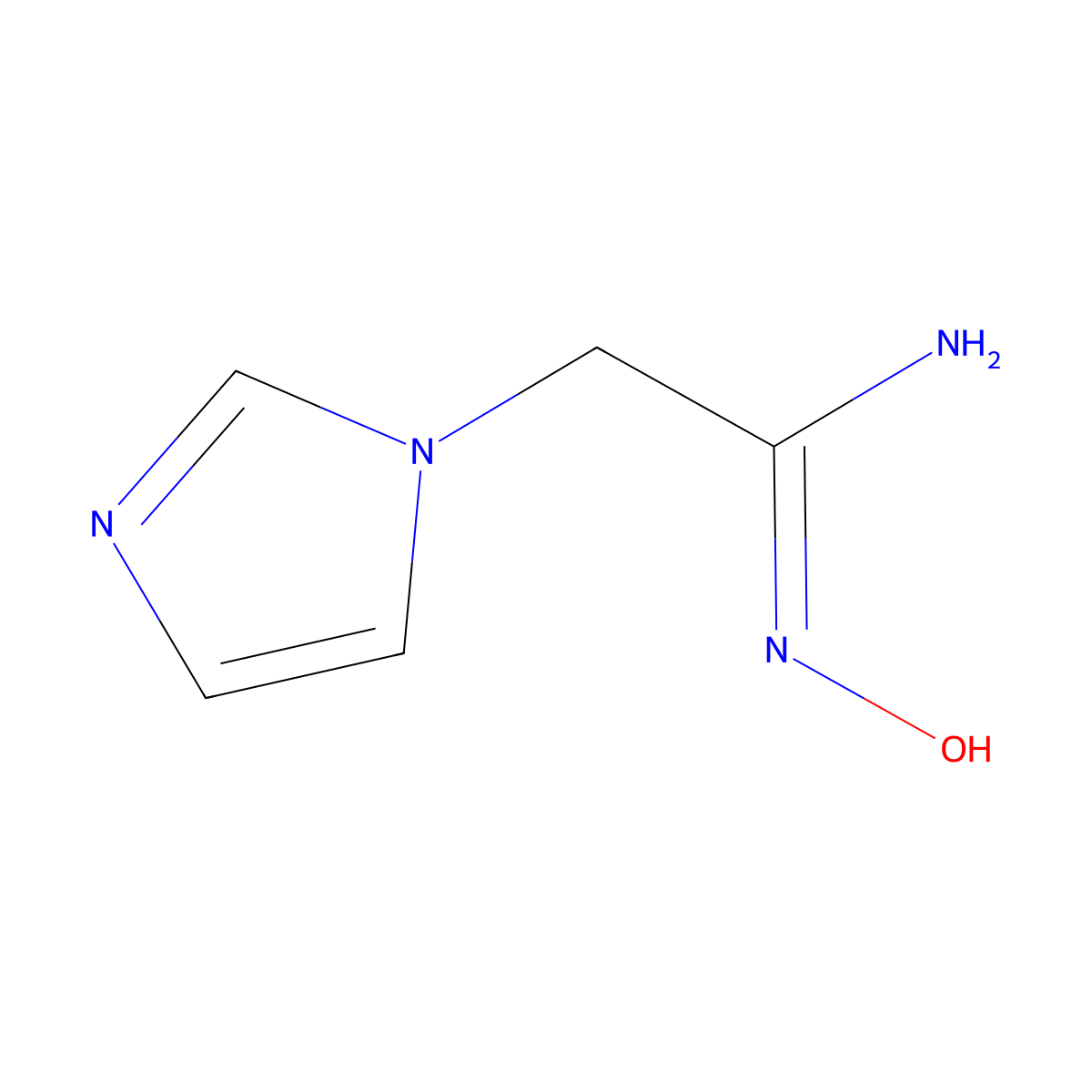 (1Z)-N'-hydroxy-2-(1H-imidazol-1-yl)ethanimidamide molecular structure, CAS 1016878-81-1