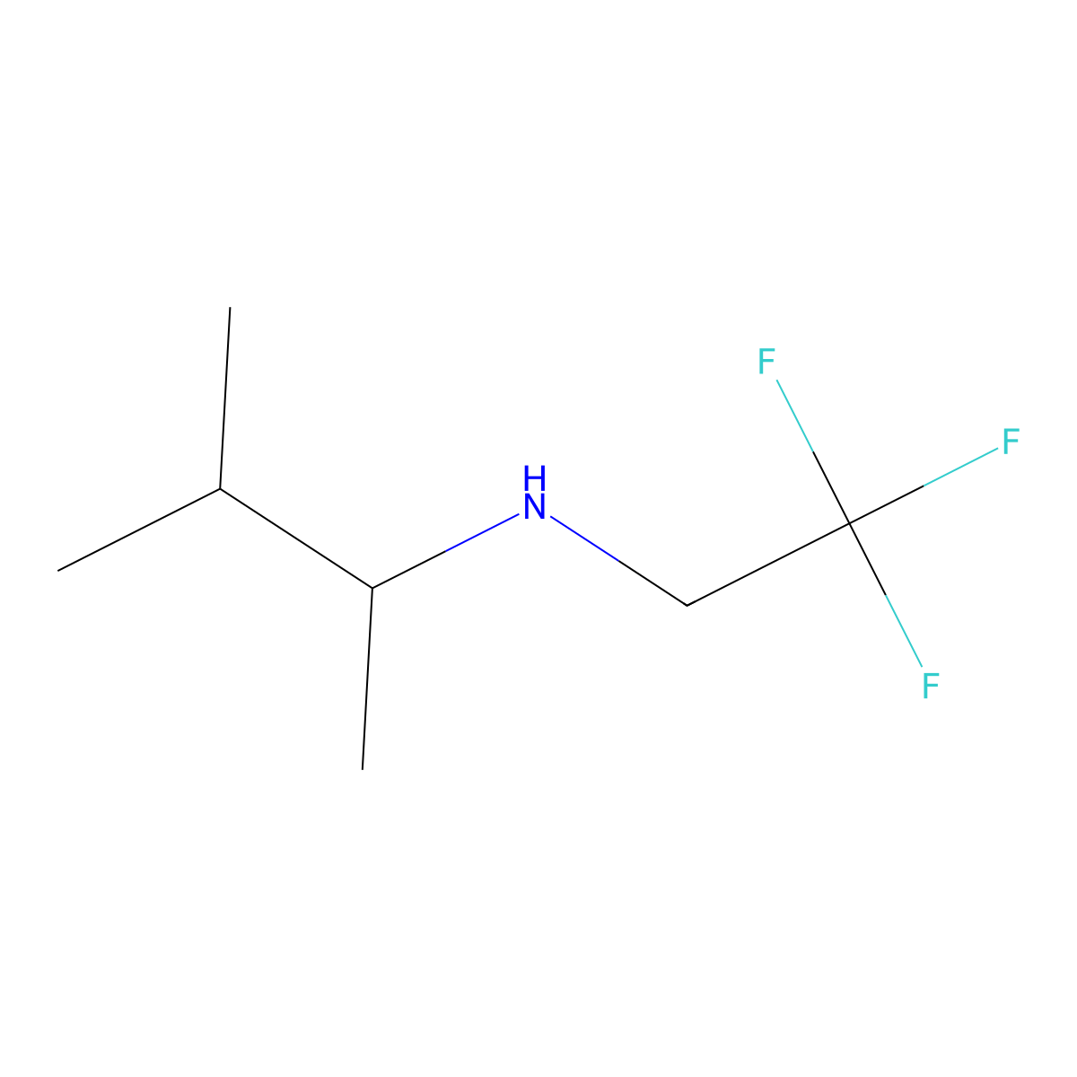 (3-Methylbutan-2-yl)(2,2,2-trifluoroethyl)amine molecular structure, CAS 1016878-96-8