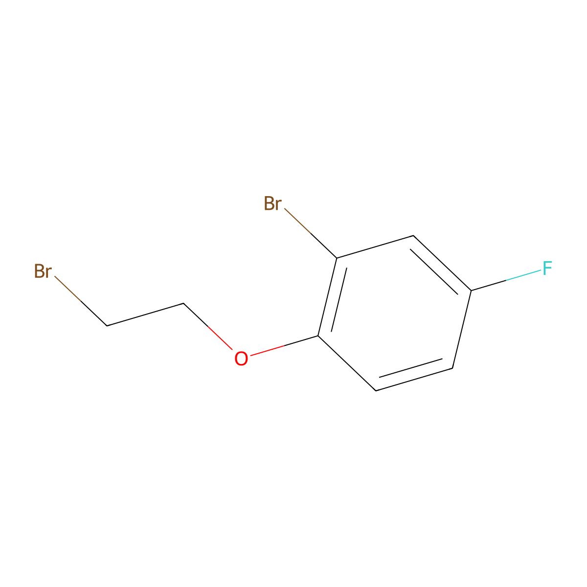 2-Bromo-1-(2-bromoethoxy)-4-fluorobenzene molecular structure, CAS 1016879-06-3