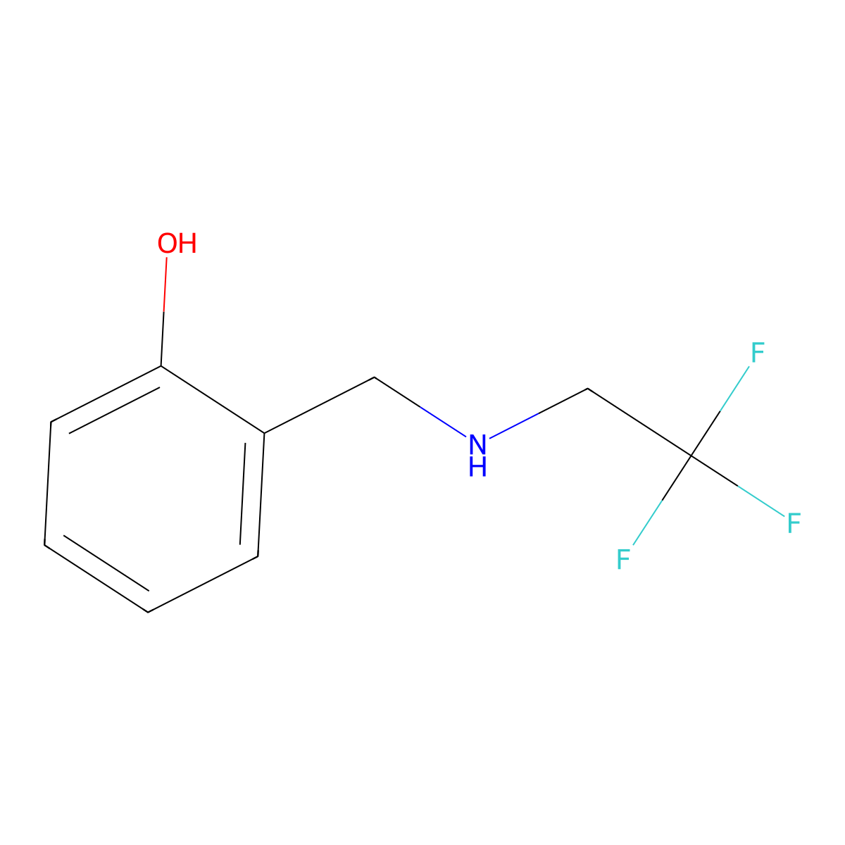 2-([(2,2,2-Trifluoroethyl)amino]methyl)phenol molecular structure, CAS 1016879-17-6