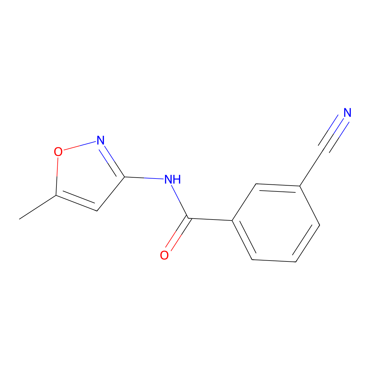 3-Cyano-N-(5-methylisoxazol-3-yl)benzamide molecular structure, CAS 1016879-76-7