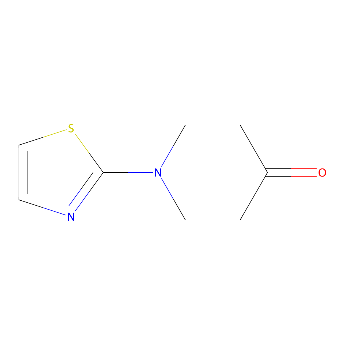 1-(1,3-Thiazol-2-yl)piperidin-4-one molecular structure, CAS 1016880-42-4