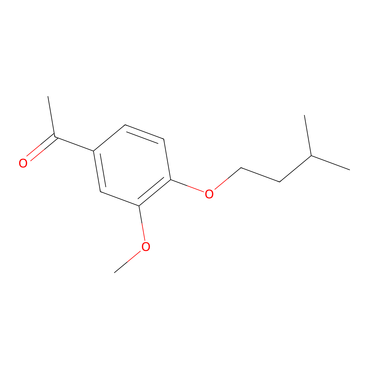 1-[3-Methoxy-4-(3-methylbutoxy)phenyl]ethan-1-one molecular structure, CAS 1016880-51-5