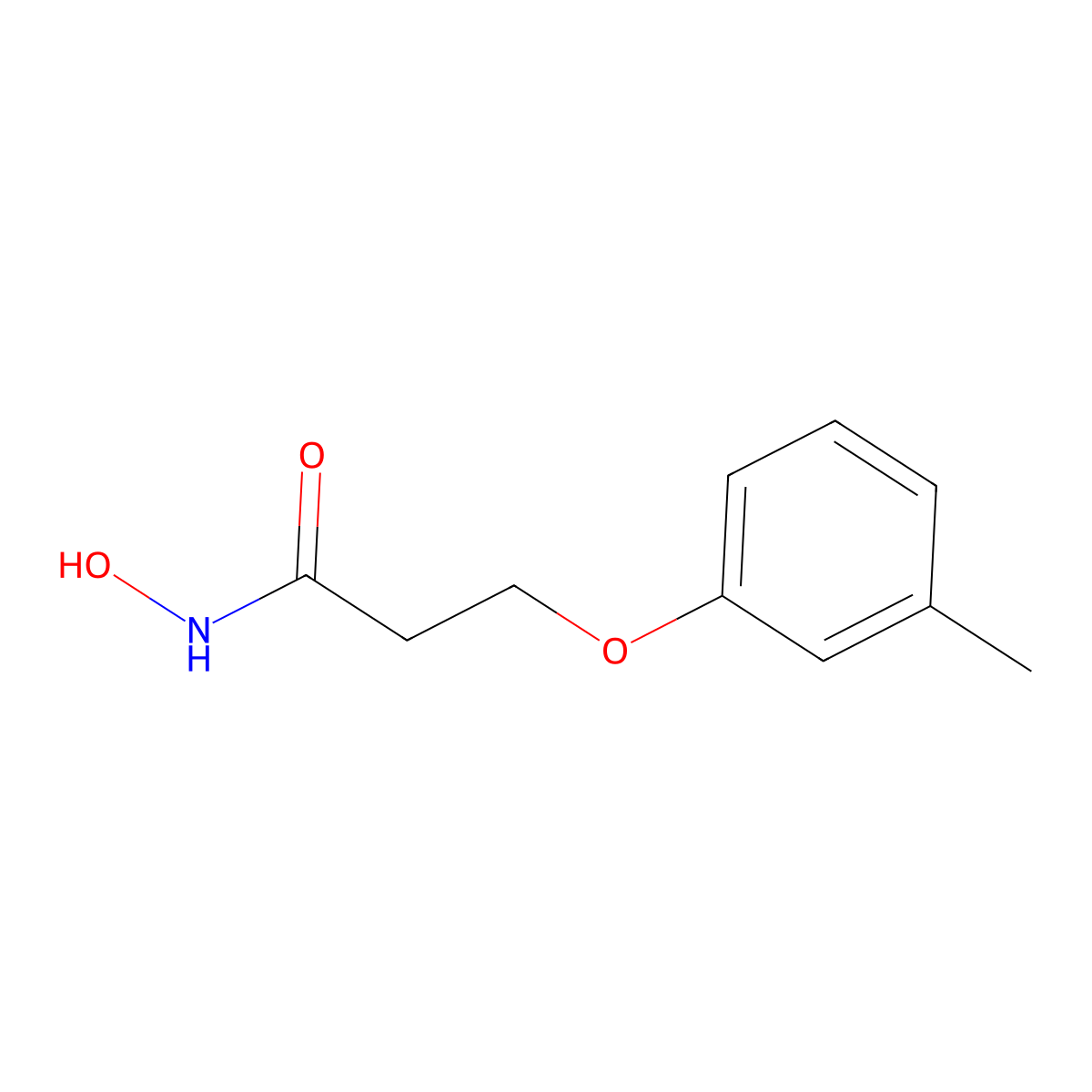 N-hydroxy-3-(3-methylphenoxy)propanamide molecular structure, CAS 1016882-52-2