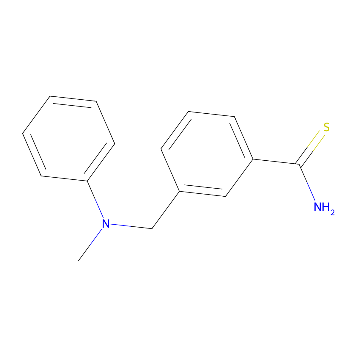 3-((Methyl(phenyl)amino)methyl)benzothioamide molecular structure, CAS 1016882-55-5