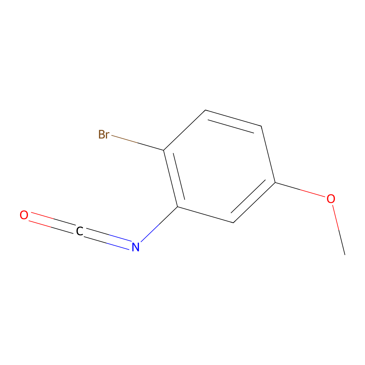 1-Bromo-2-isocyanato-4-methoxybenzene molecular structure, CAS 1016885-72-5