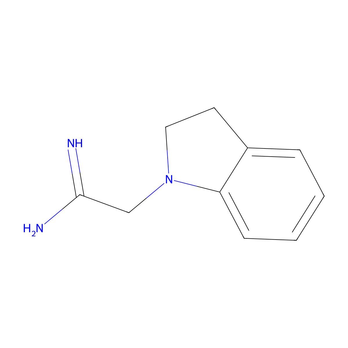 2-(2,3-Dihydro-1H-indol-1-yl)ethanimidamide molecular structure, CAS 1016885-73-6