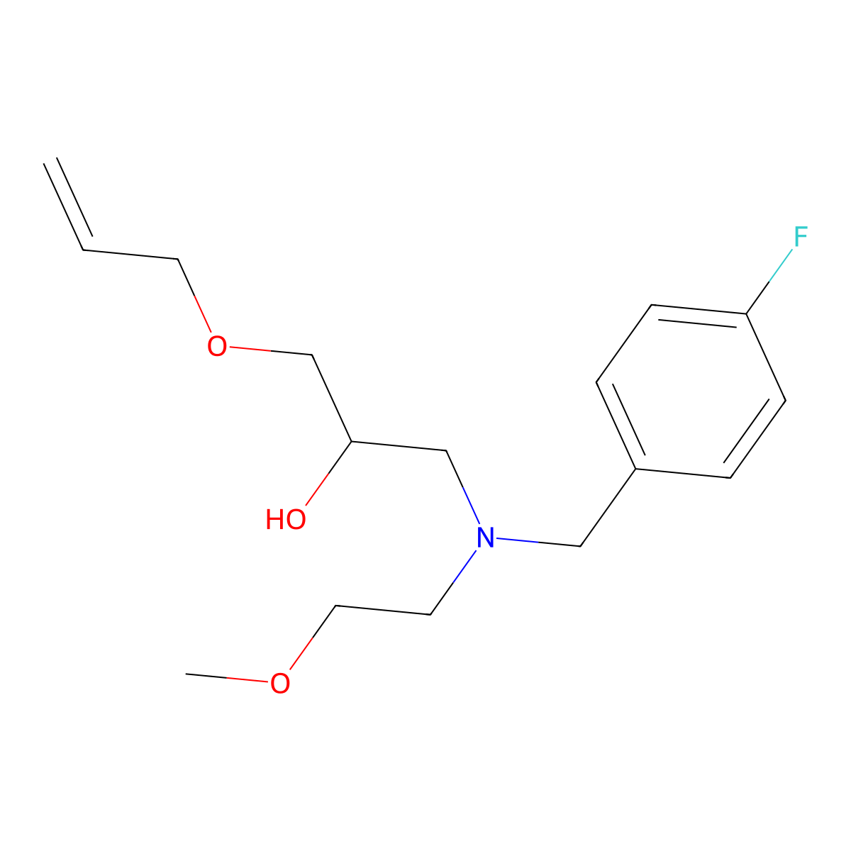 [(4-Fluorophenyl)methyl][2-hydroxy-3-(prop-2-EN-1-yloxy)propyl](2-methoxyethyl)amine molecular structure, CAS 1016885-93-0