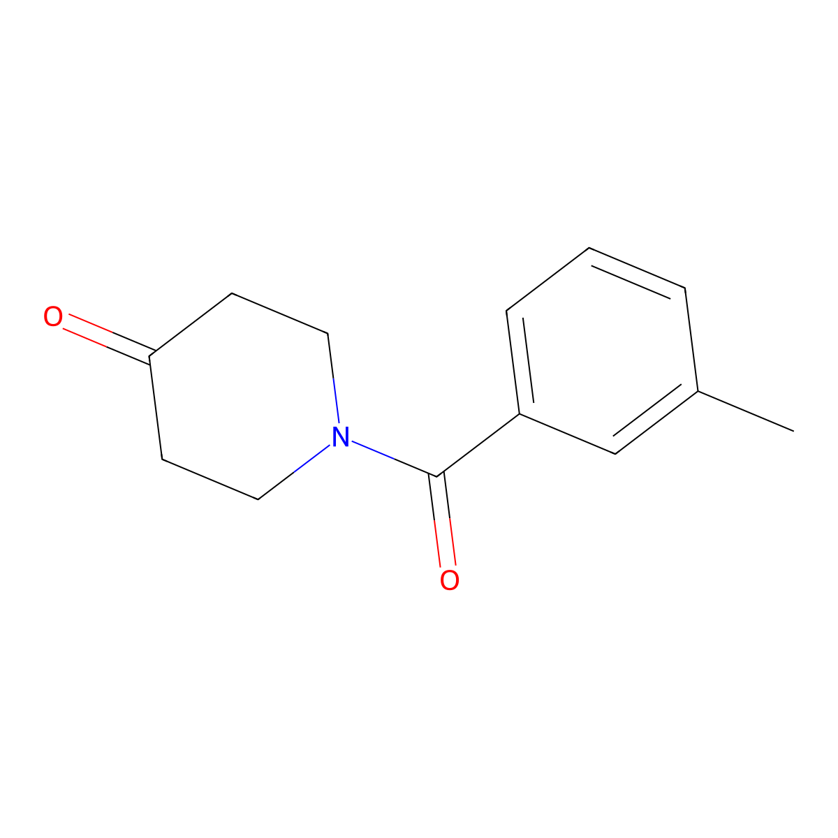 1-(3-Methylbenzoyl)piperidin-4-one molecular structure, CAS 1016886-08-0