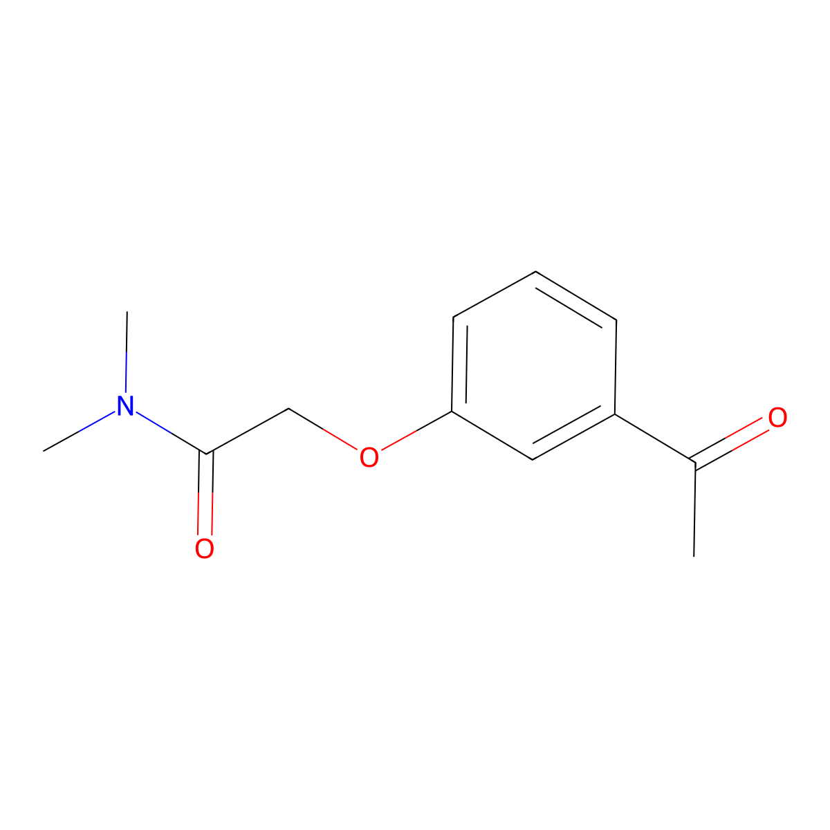 2-(3-acetylphenoxy)-N,N-dimethylacetamide molecular structure, CAS 1016886-24-0