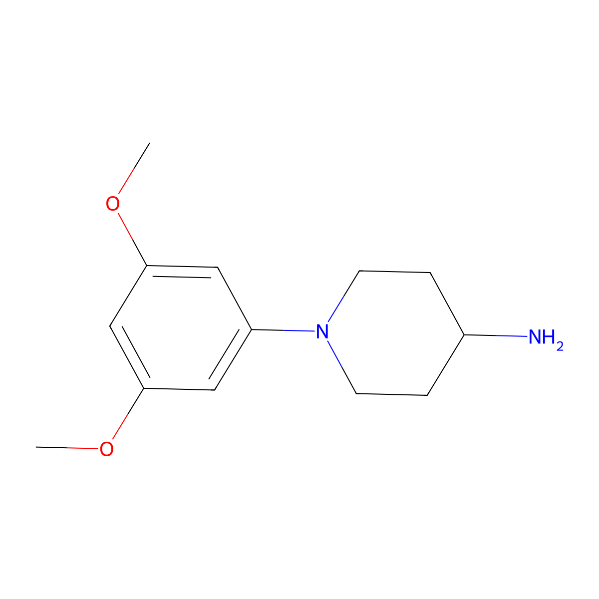 1-(3,5-Dimethoxyphenyl)piperidin-4-amine molecular structure, CAS 1016886-64-8