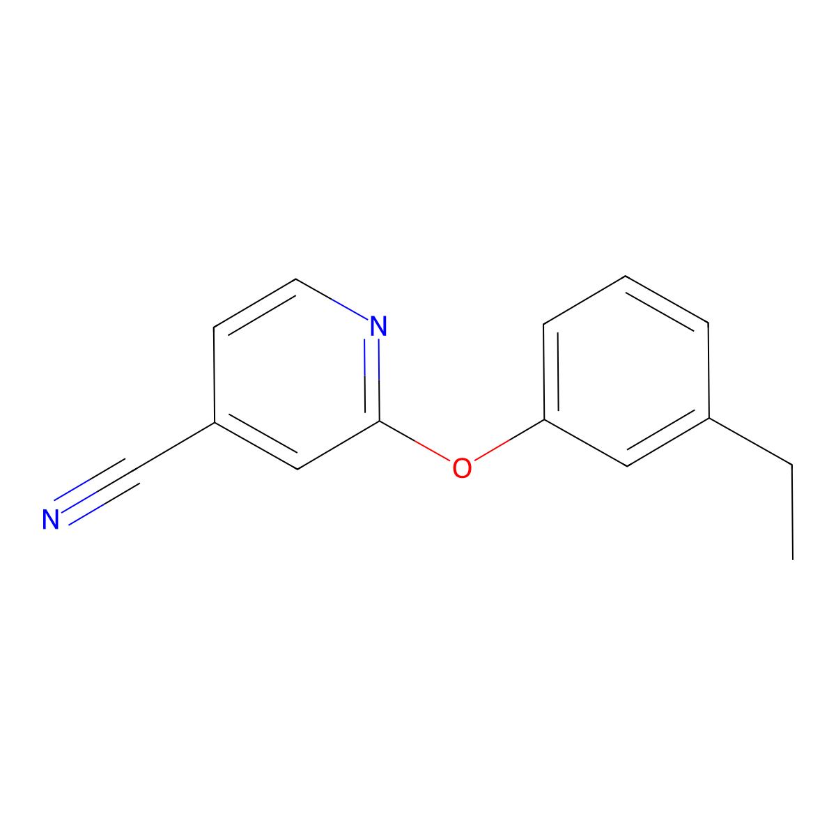 2-(3-Ethylphenoxy)pyridine-4-carbonitrile molecular structure, CAS 1016887-17-4