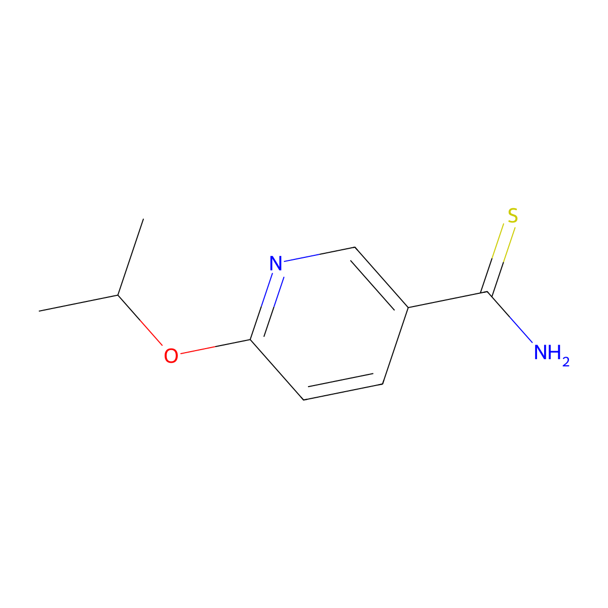 6-(Propan-2-yloxy)pyridine-3-carbothioamide molecular structure, CAS 1016888-06-4
