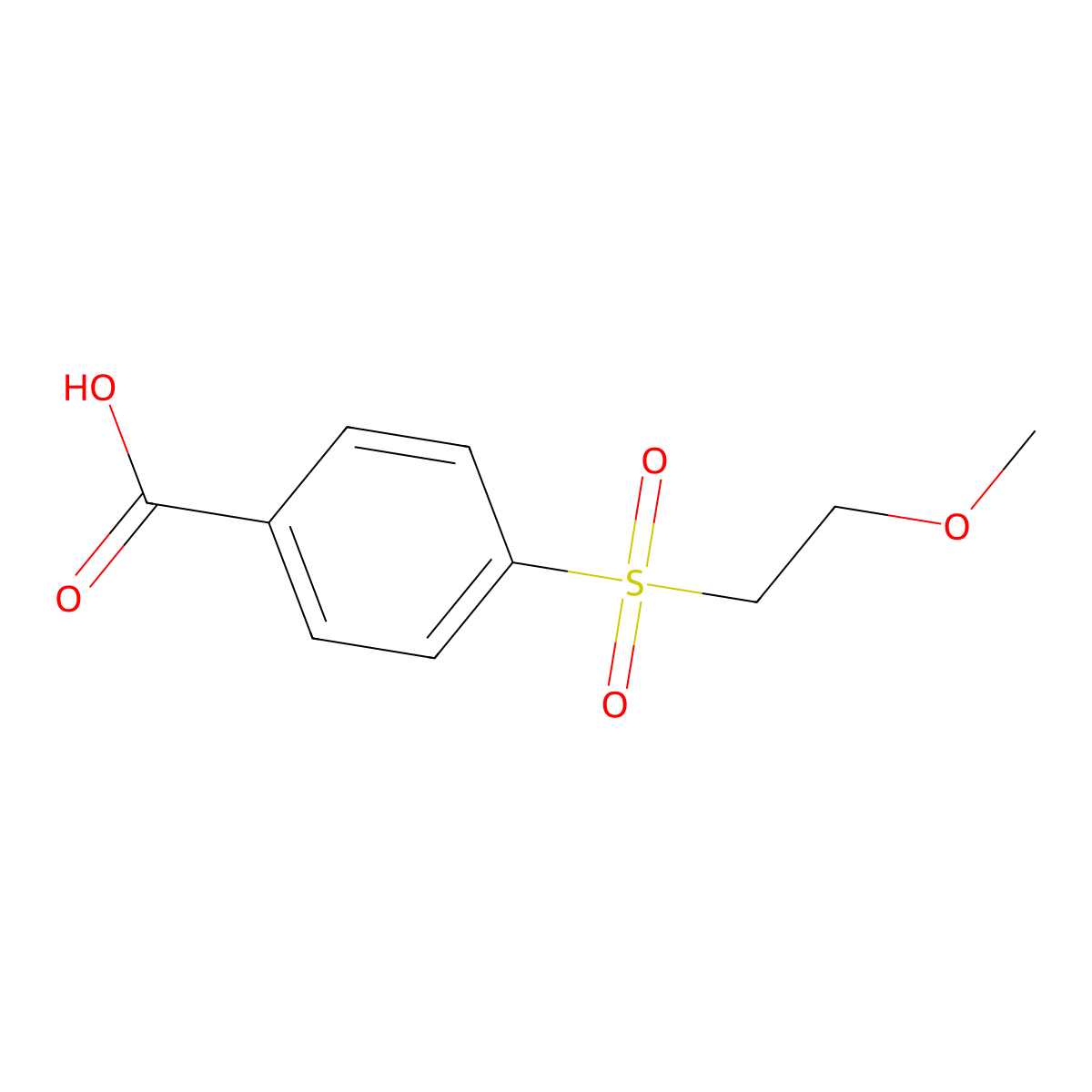 4-(2-Methoxyethanesulfonyl)benzoic acid molecular structure, CAS 1016888-12-2