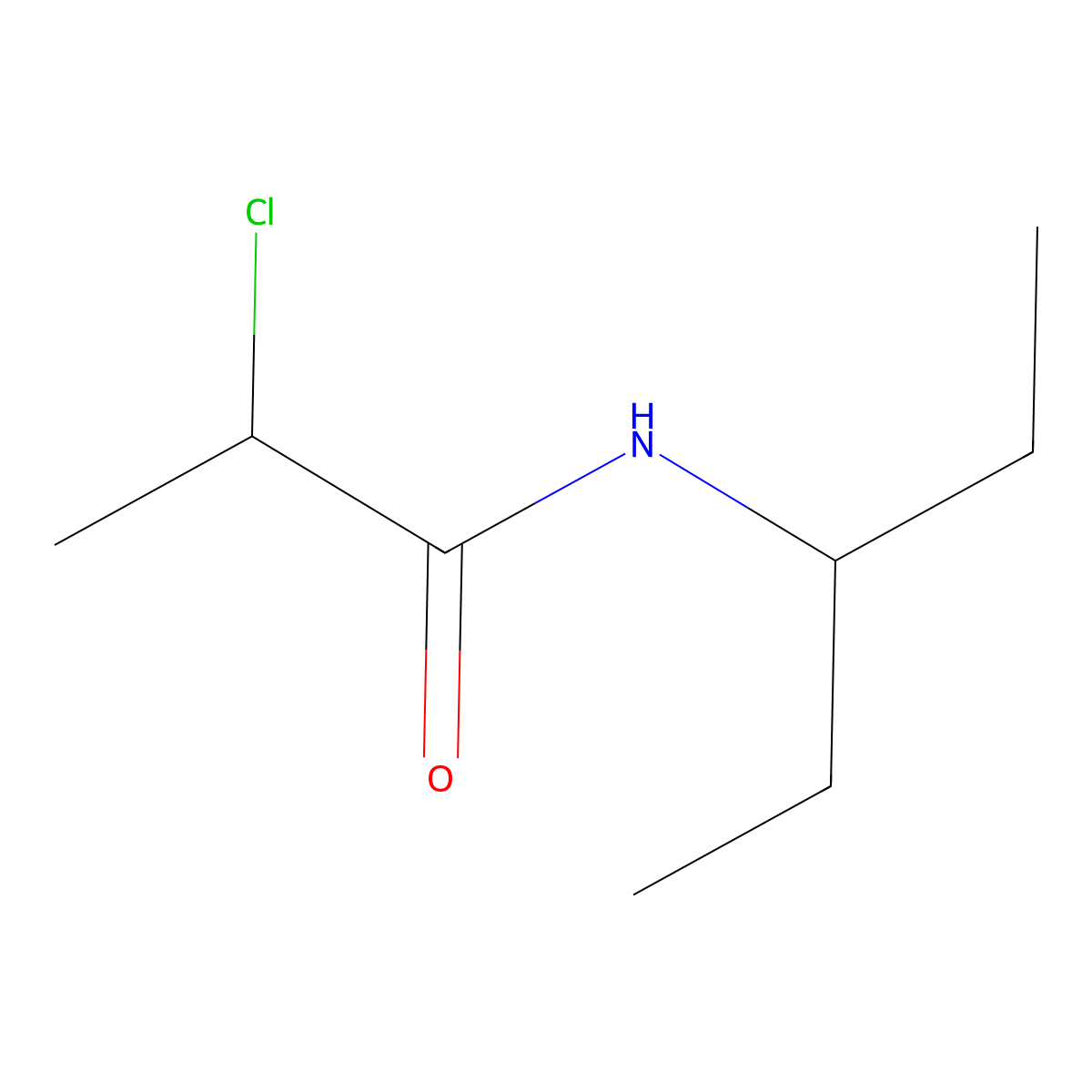 2-chloro-N-(pentan-3-yl)propanamide molecular structure, CAS 1016888-28-0