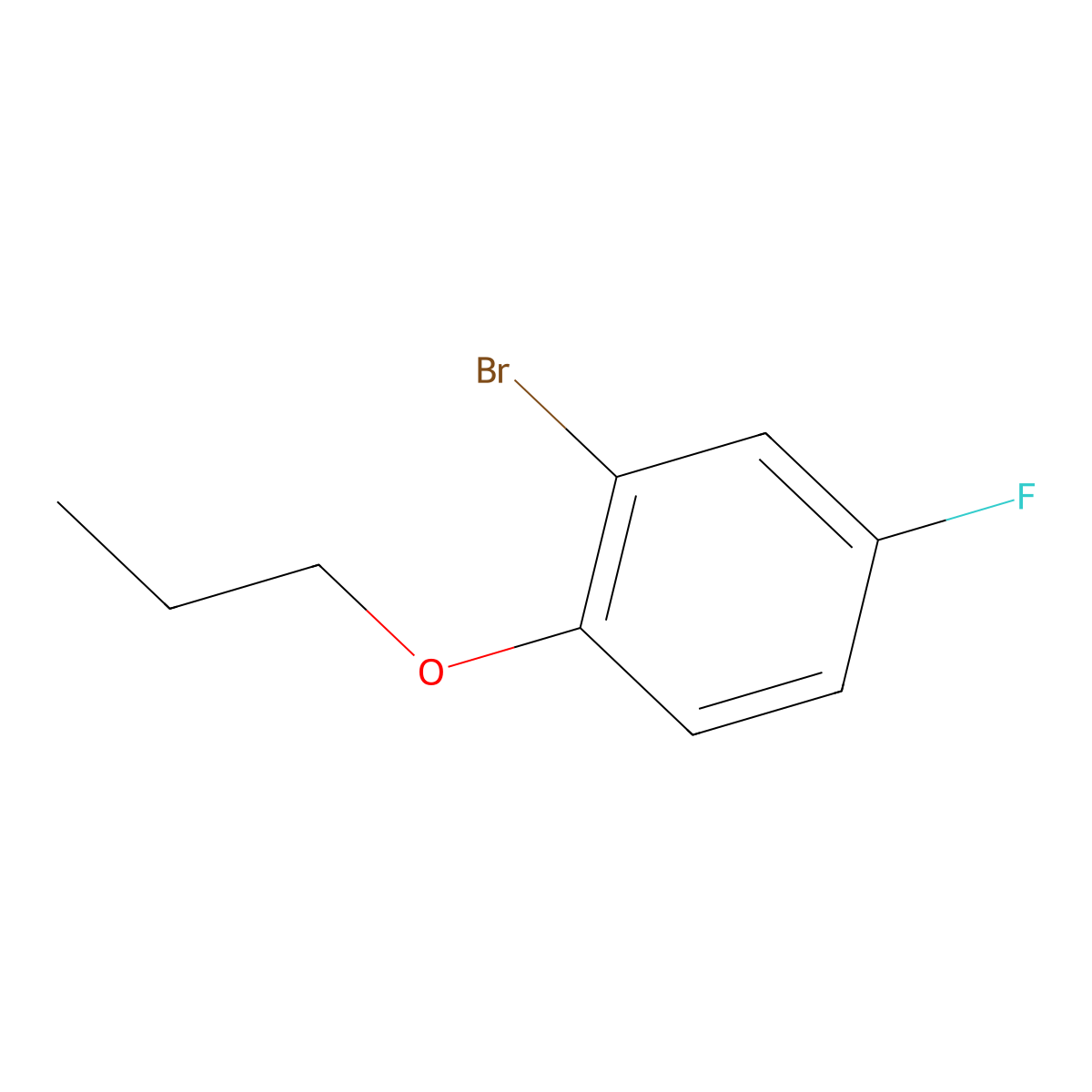 2-Bromo-4-fluoro-1-propoxybenzene molecular structure, CAS 1016889-72-7