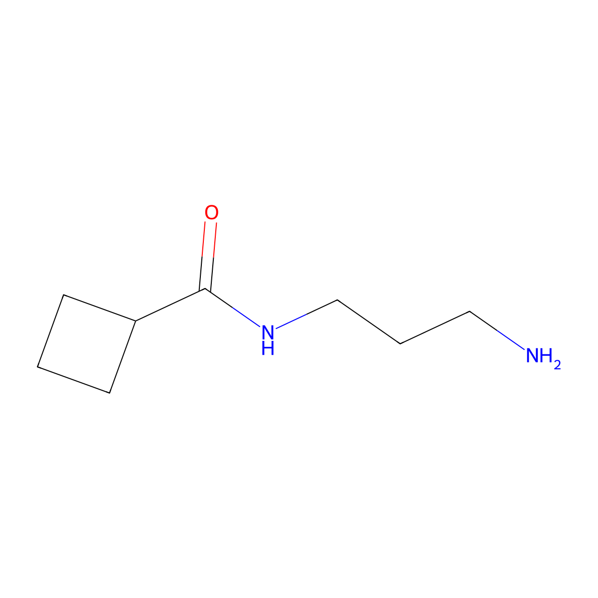 N-(3-aminopropyl)cyclobutanecarboxamide molecular structure, CAS 1016890-17-7