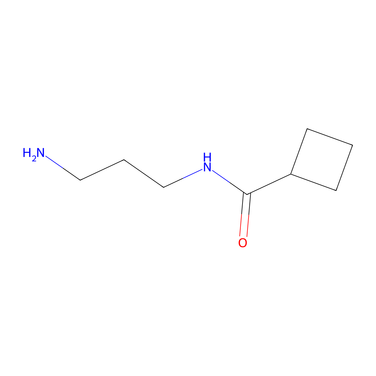 N-(3-aminopropyl)cyclobutanecarboxamide molecular structure, CAS 1016890-17-7