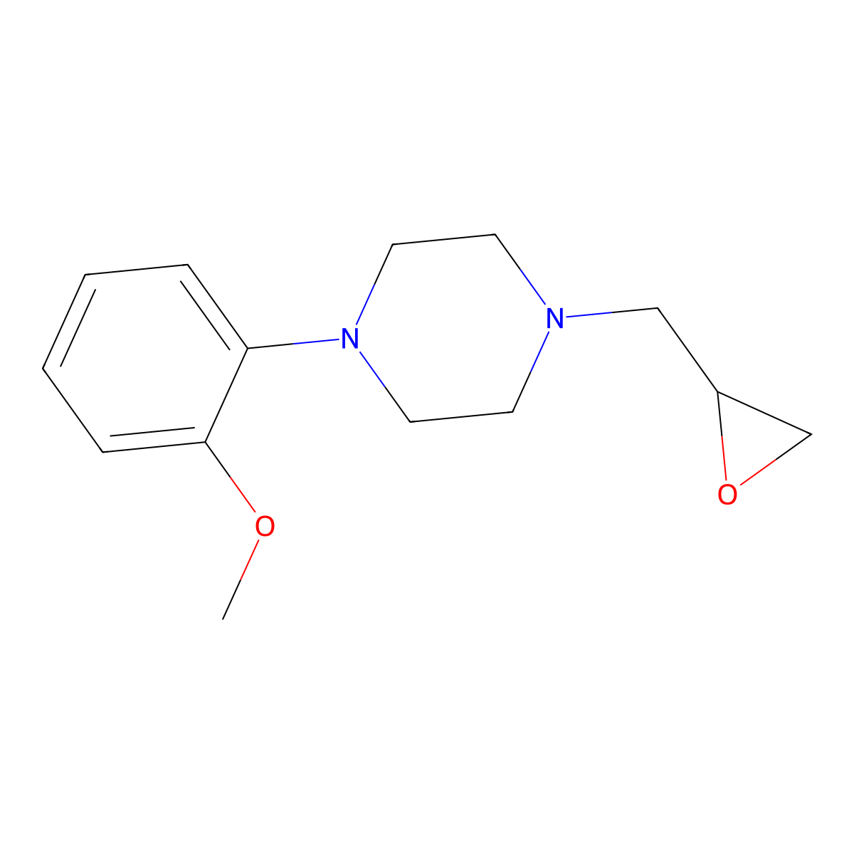 1-(2-Methoxyphenyl)-4-[(oxiran-2-yl)methyl]piperazine molecular structure, CAS 1016890-32-6