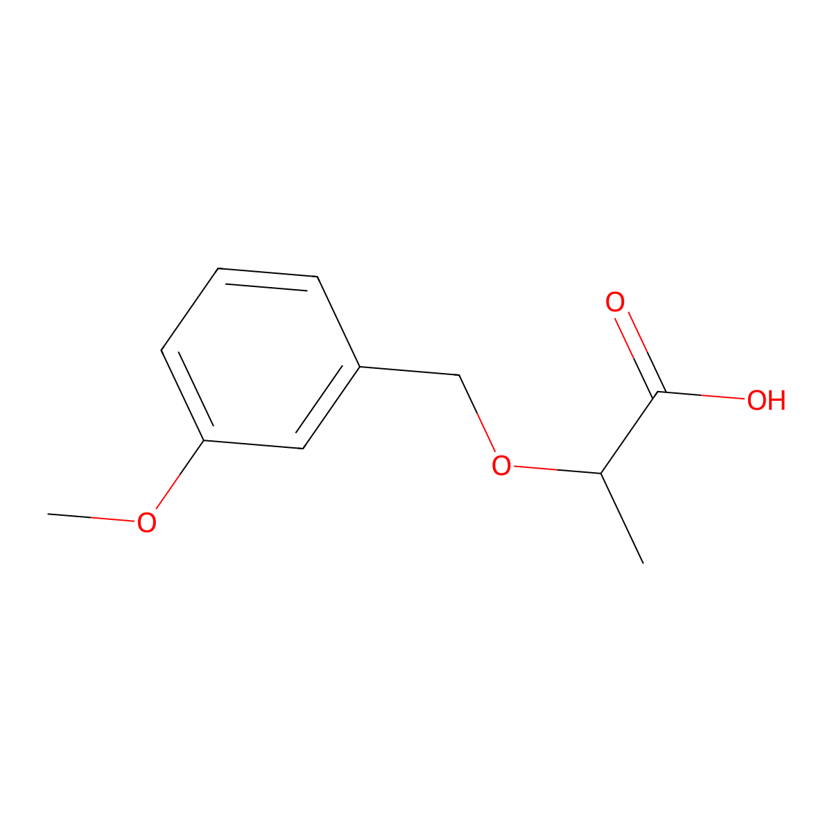 2-[(3-Methoxyphenyl)methoxy]propanoic acid molecular structure, CAS 1016890-44-0