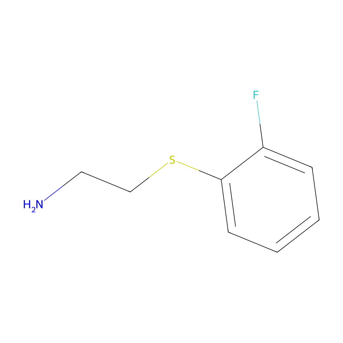 1-[(2-Aminoethyl)sulfanyl]-2-fluorobenzene molecular structure, CAS 1016891-91-0
