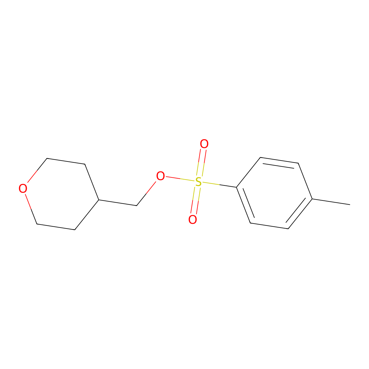 (Tetrahydro-2H-pyran-4-yl)methyl 4-methylbenzenesulfonate molecular structure, CAS 101691-65-0