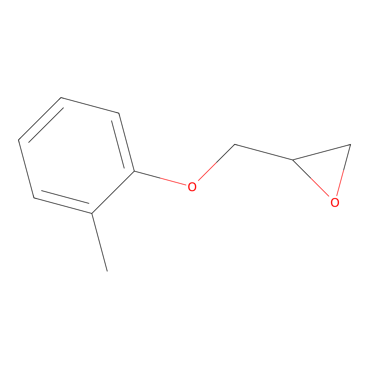 2-((2-Methylphenoxy)methyl)oxirane, (2S)- molecular structure, CAS 101693-39-4